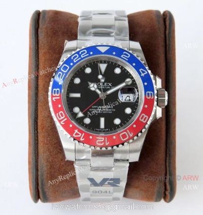 Super Clone Rolex GMT Master II VR-Factory Swiss Cal3186 Watch Pepsi Bezel Oyster Band watches