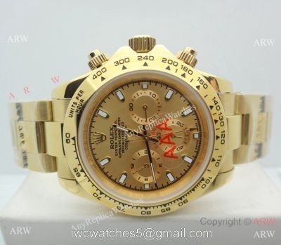 Yellow Gold Rolex Comograph Daytona 40mm Watch Gold Rolex Daytona Replica Watches watches