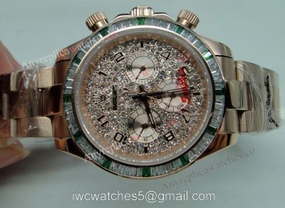 Rolex Daytona Rose Gold Watch Fake Rolex with Diamond Bezel 40mm Watch watches
