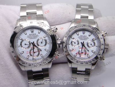 Replica rolex daytona stainless steel white face automatic watch watches