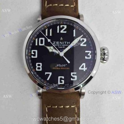 Swiss Knockoff Zenith Pilot Watch Brown Leather watches