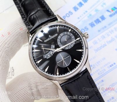 Copy Jaeger LeCoultre Master Ultra Thin Reserve de Marche Black Dial Watch watches