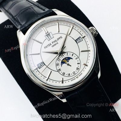 Patek Philippe Replica Annual Calendar White Dial Watch Swiss Cal324 watches