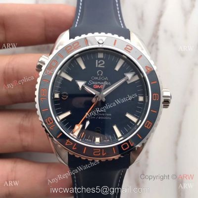 New Version Swiss Omege Seamaster 600m GMT Blue Rubber SS Watch watches