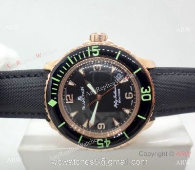 Swiss Quality Replica Blancpain Fifty Fathoms Men Watch Rose Gold watches