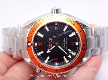 Swiss Replica Omega Seamaster Co-Axial Watch SS Orange watches
