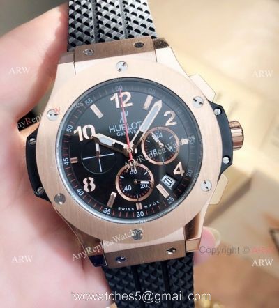 Fake Hublot Geneve Big Bang Rose Gold Chronograph Watch watches