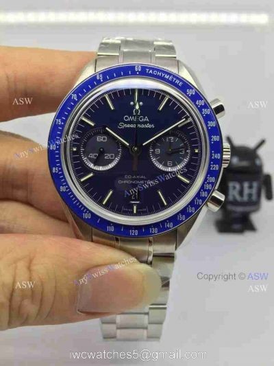 Copy Swiss Omega Speedmaster Watch SS Blue Chronograph 9300 watches