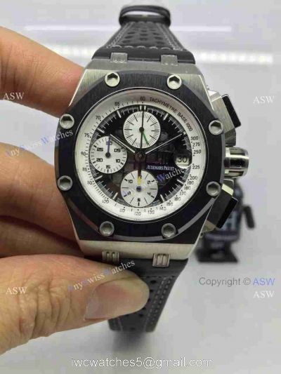 Replica Swiss Audemars Piguet Royal Oak Ruben Barrichello Watch Black Leather watches