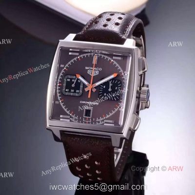 Tag Heuer Monaco Quartz Calibre 12 Watch SS Brown Dial 44mm watches