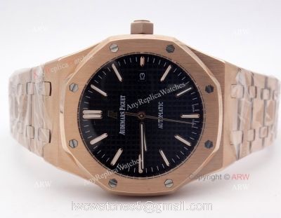 Replica Audemars Piguet Watches For Sale Royal Oak Rose Gold Black Dial Watch watches