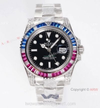 Swiss 1:1 VR Factory &8216;MAX Rolex GMT-Master II 116759 Saru Watch Diamond Band watches