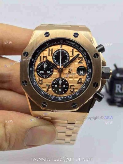 Knockoff Audemars Piguet Rose Gold Watch / Rose Gold Dial Swiss Grade watches
