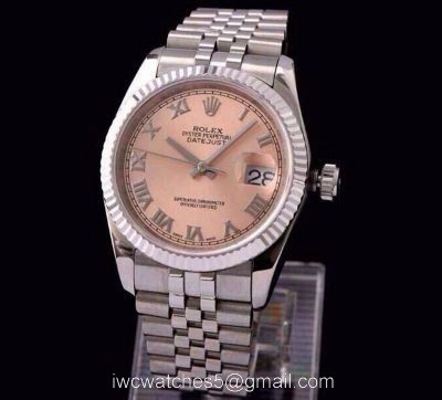 ROLEX DATEJUST SWISS ETA3135 WATCH PINK Roman FACE watches