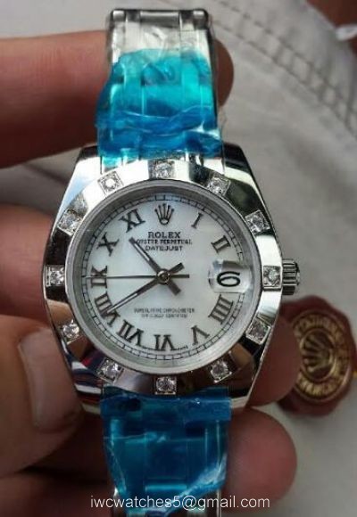 Ladies Rolex Masterpiece Datejust Watch / White MOP Roman Dial watches