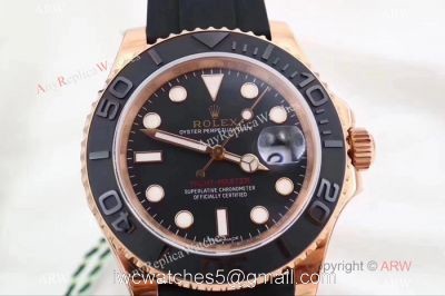 Rolex YachtMaster Rose Gold Replica Watch AR Factory/904L/Swiss 2836 watches