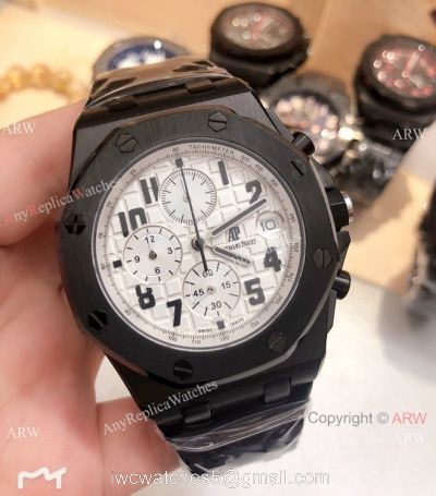Solid Black Audemars Piguet Royal Oak Offshore Replica Watches Chronograph Dial 42mm watches