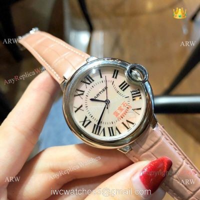 Pink Mother of Pearl Ballon Bleu de Cartier Watch Lady 36mm watches