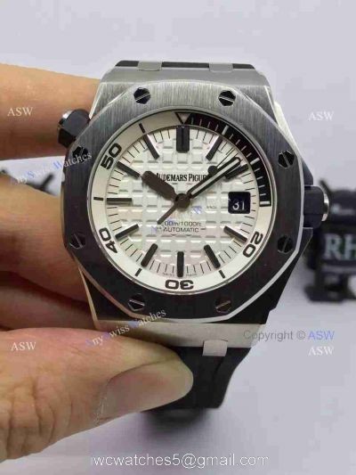 Swiss Audemars Piguet Replica Watch SS White Black Rubber Watch watches