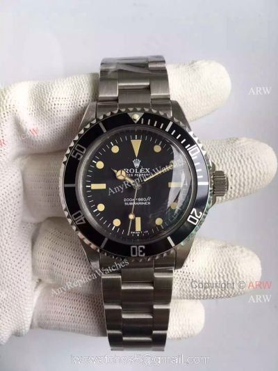 Rolex Vintage Submariner Replica Watch Stainless Steel Black Bezel watches