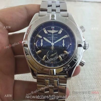 Breitling Chronomat B01 Stainless Steel Black Face Replica Watch watches