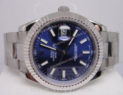 NEW UPGRADED Replica Rolex Datejust II SS Blue Face DJII Watch 41MM watches