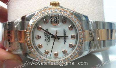 Rolex Datejust Watch 2-Tone Rose Gold Diamond 31mm Midsize watches