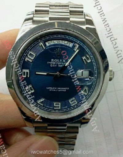 Best Replica Rolex Presidential Day-date II Watch Blue Arabic 41mm watches