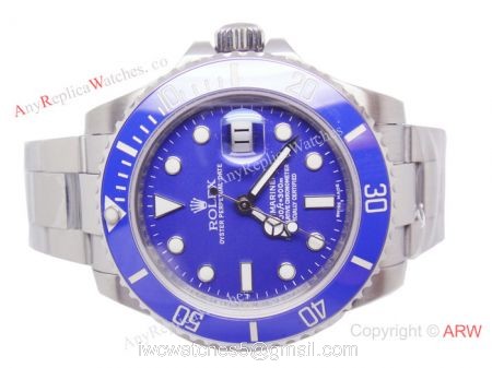 NEW UPGRADED SS Blue Dial Blue Ceramic Bezel Swiss Replica Rolex Submariner watch watches