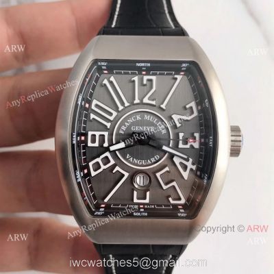 Swiss 1:1 Replica Franck Muller V45 Titanium Black Gummy Strap Watch 45mm watches