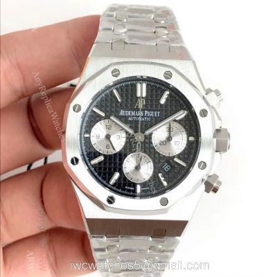 Swiss 7750 Royal Oak Audemars Piguet Replica Watch Stainless Steel Black Dial watches