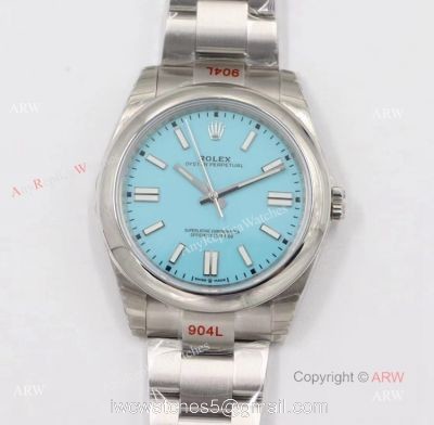 (EW) New Rolex Oyster Perpetual 2020 Swiss Replica Watches With Turquoise Blue Dial And Oyster Bracelet watches
