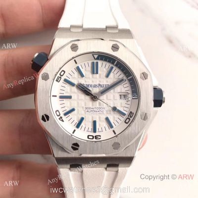 Swiss Grade Replica Audemars Piguet Royal Oak Offshore White Dial Rubber watches