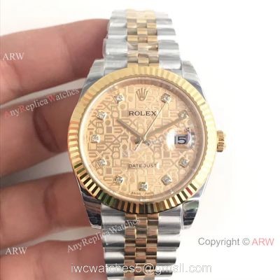 (EW) Rolex Datejust II Gold Micor Face Jubilee Watch ETA 3255 Movement watches
