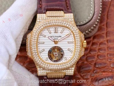 Swiss Copy Patek Philippe Nautilus Jumbo R8 Iced Out Full Diamond Watch watches