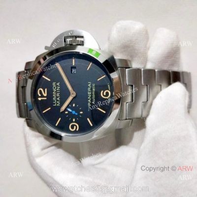 Panerai Luminor Marina Stainless Steel Orange Markers Watch PAM 1312 watches