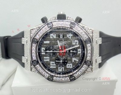 Best Copy Audemars Piguet Royal Oak Offshore Watch Full Diamond Gray Dial watches