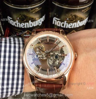 Best Replica Omega Rose Gold Hollow Dial Watches watches