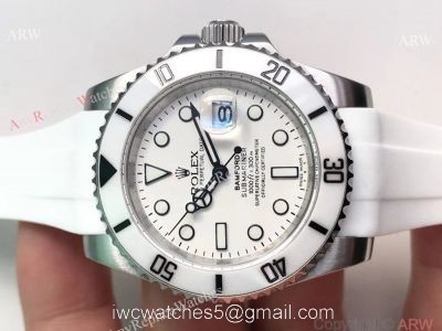 High Quality Replica Rolex Bamford Submariner Watch White Ceramic Bezel watches