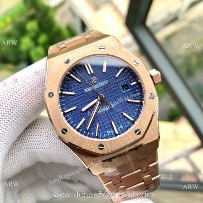 Audemars Piguet Royal Oak Rose Gold Blue Face Watches Low Price watches