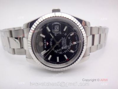 High Quality Rolex Sky Dweller Replica Watch Stainless Steel Black Face 40mm watches