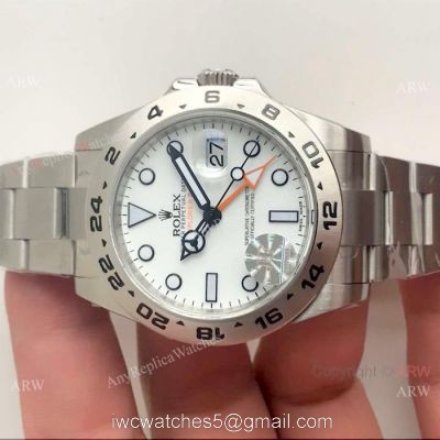JF Factory ETA2836 V3 Replica Rolex Explorer II 42mm Watches 216570 White Face watches