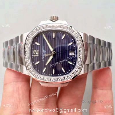 (PPF)Swiss Replica Patek Philippe 7118 Ladies Nautilus Watch Diamond bezel watches