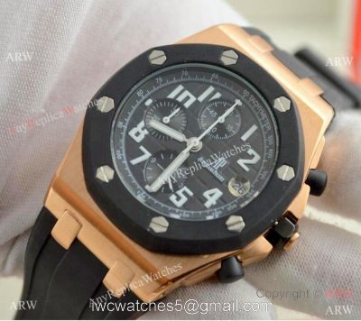 Cheap Audemars Piguet Replica Watches Japan Grade Royal Oak Offshore Rose Gold /Rubber Band watches