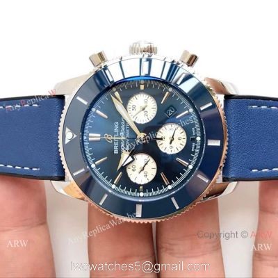 Copy Breitling Superocean Heritage II B01 Chronograph 7750 Watch SS Blue Dial watches