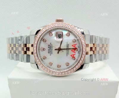 Copy Rolex Datejust Two Tone Rose Gold Jubilee Watch 34mm watches