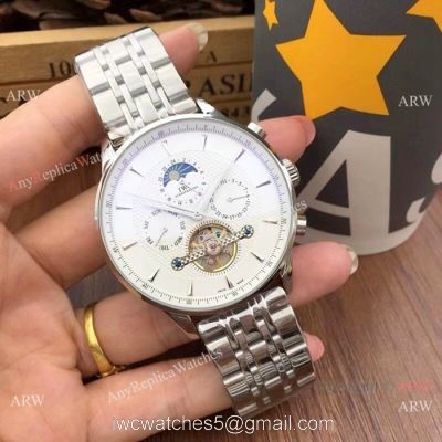 Fake IWC Portuguese Moonphase Watches 44mm Stainless Steel watches