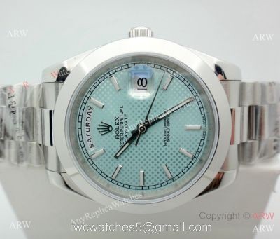 Stainless Steel Light Blue Dial Rolex Presidential Replica Watch DD 40mm watches