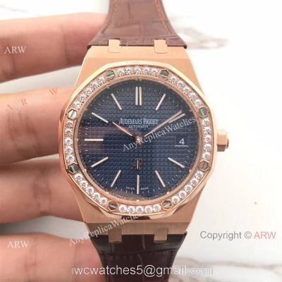 JH Factory Replica Audemars Piguet Jumbo Extra Thin Rose Gold Diamond AP Watch 39MM watches