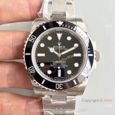 Swiss ETA3135 Rolex Submariner NO DATE Black Dial Watch Noob Factory Watches watches